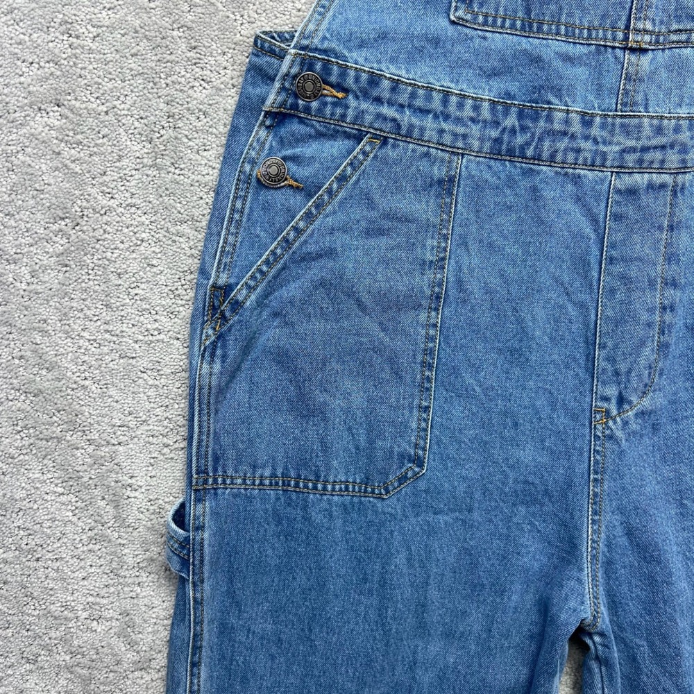 Unionbay Overalls Size Large Blue Denim Bib Jumper Pockets Utility Workwear - Picture 4 of 16